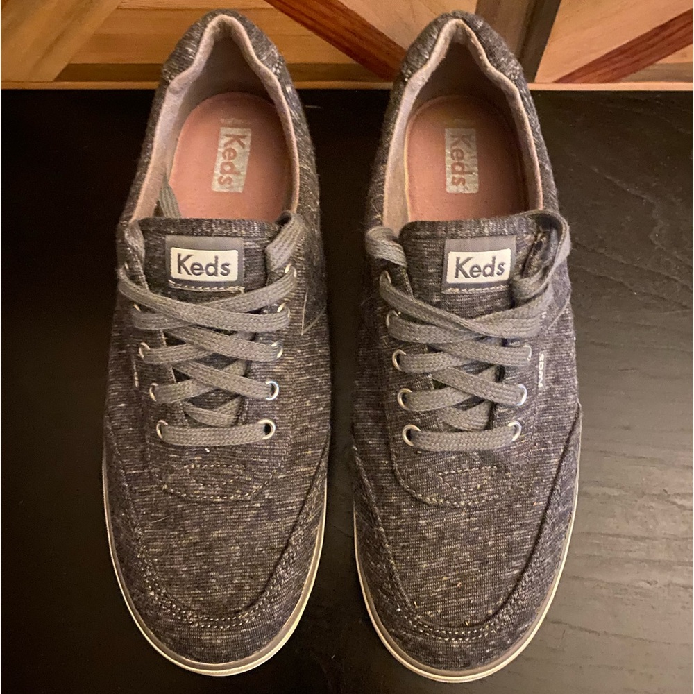 Women’s gray Keds size 10.  Like new, worn only once around the house.